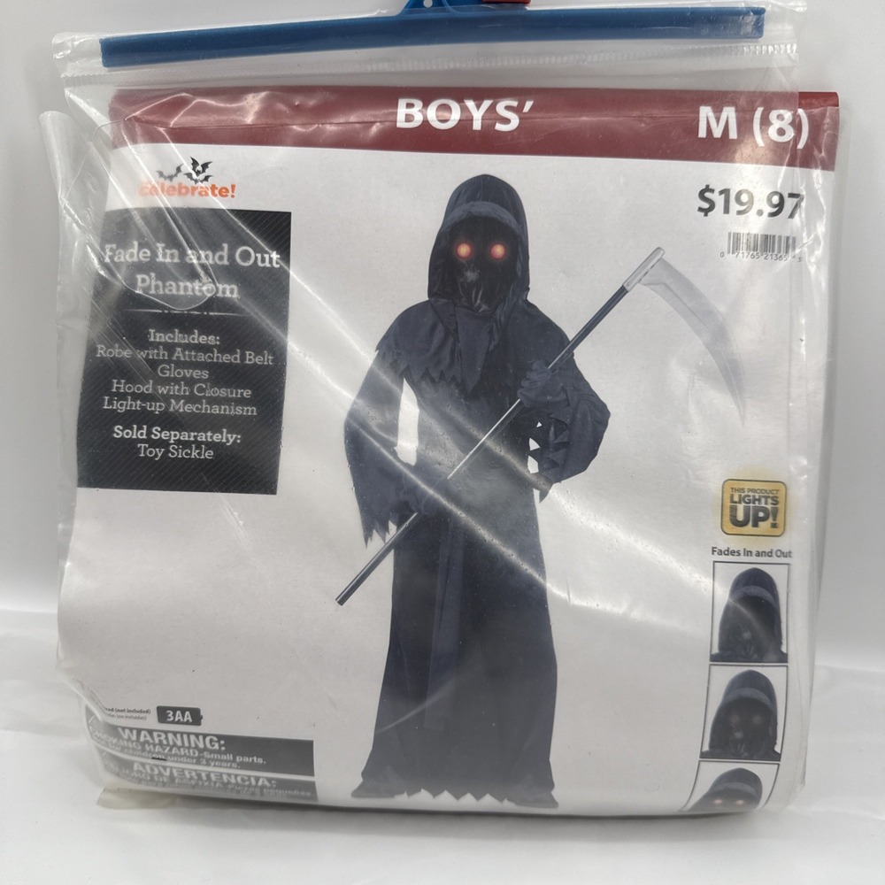 Fade In Out Phantom Halloween Costume Glowing Eyes Boys Child Medium 8 Spooky